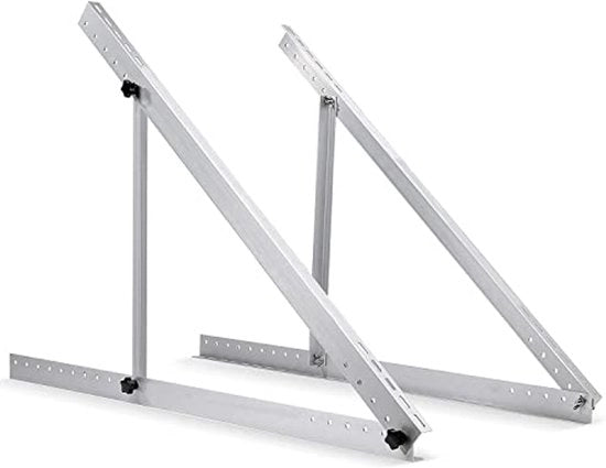 Sostegno per pannelli solari 71 cm Alluminio con Regolazione angolare per balcone e tetto piano - Sostegni per pannelli solari con fissaggio