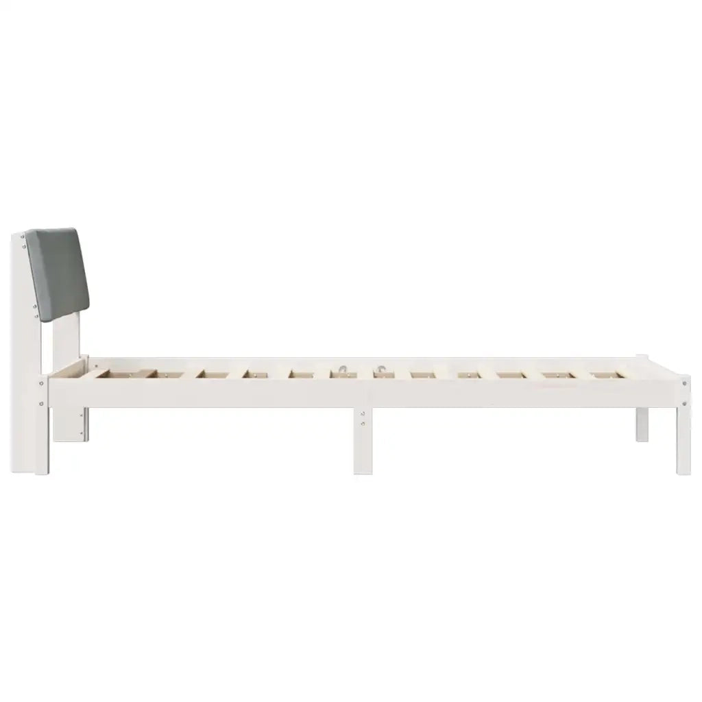 Struttura del Letto Bianco e grigio chiaro 90 x 190 cm 878578