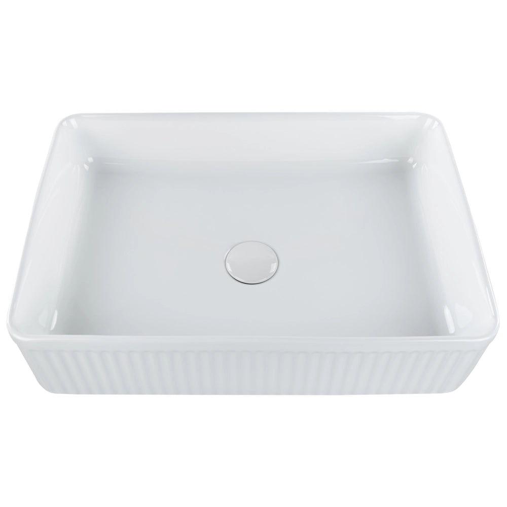 Lavandino da appoggio Ceramica bianca 500 x 340 mm Lucido Lavandino ovale per bagno Stile moderno
