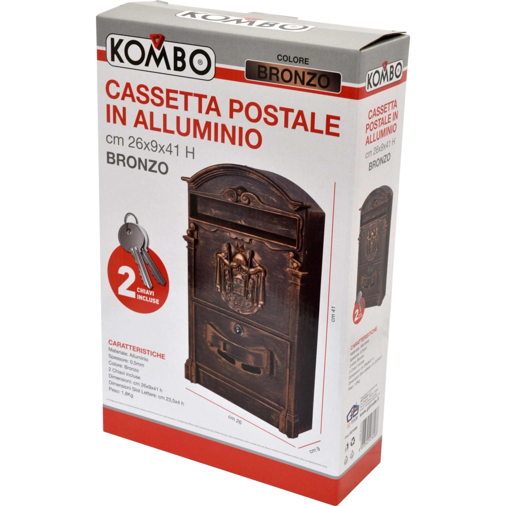 Cassetta postale alluminio pressofuso verniciata c