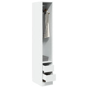 vidaXL Armadio Bianco 30x50x200 cm in Legno Multistrato