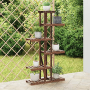 Portafiori-Supporto per Piante-Rastrelliera per Fiori 75x25x140,5 cm in Legno Massello di Abete 804564