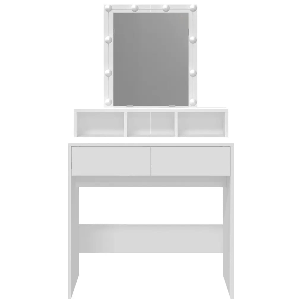 Toeletta | Tavolo da Trucco con LED Bianca 80x41x144,5 cm