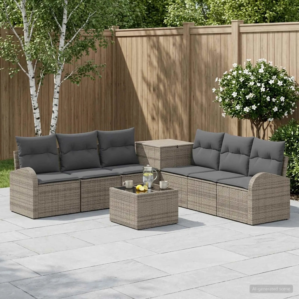 Set di divani 8 pz Grigio e Grigio Scuro 3448114