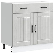 Mobile da cucina Lucca 80 x 46 x 81,5 cm ampio spazio contenitivo piedini regolabili stile moderno legno composito grigio cemento 02_0050096