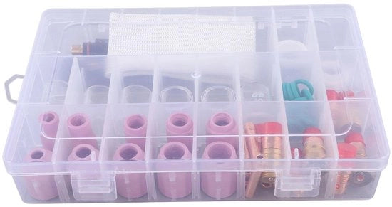 Kit di accessori per lastre TIG - 56 pezzi - Disco ceramico/lucido - Orecchiatura - Materiale duraturo - Resistente ai shock - Accessori per saldatura