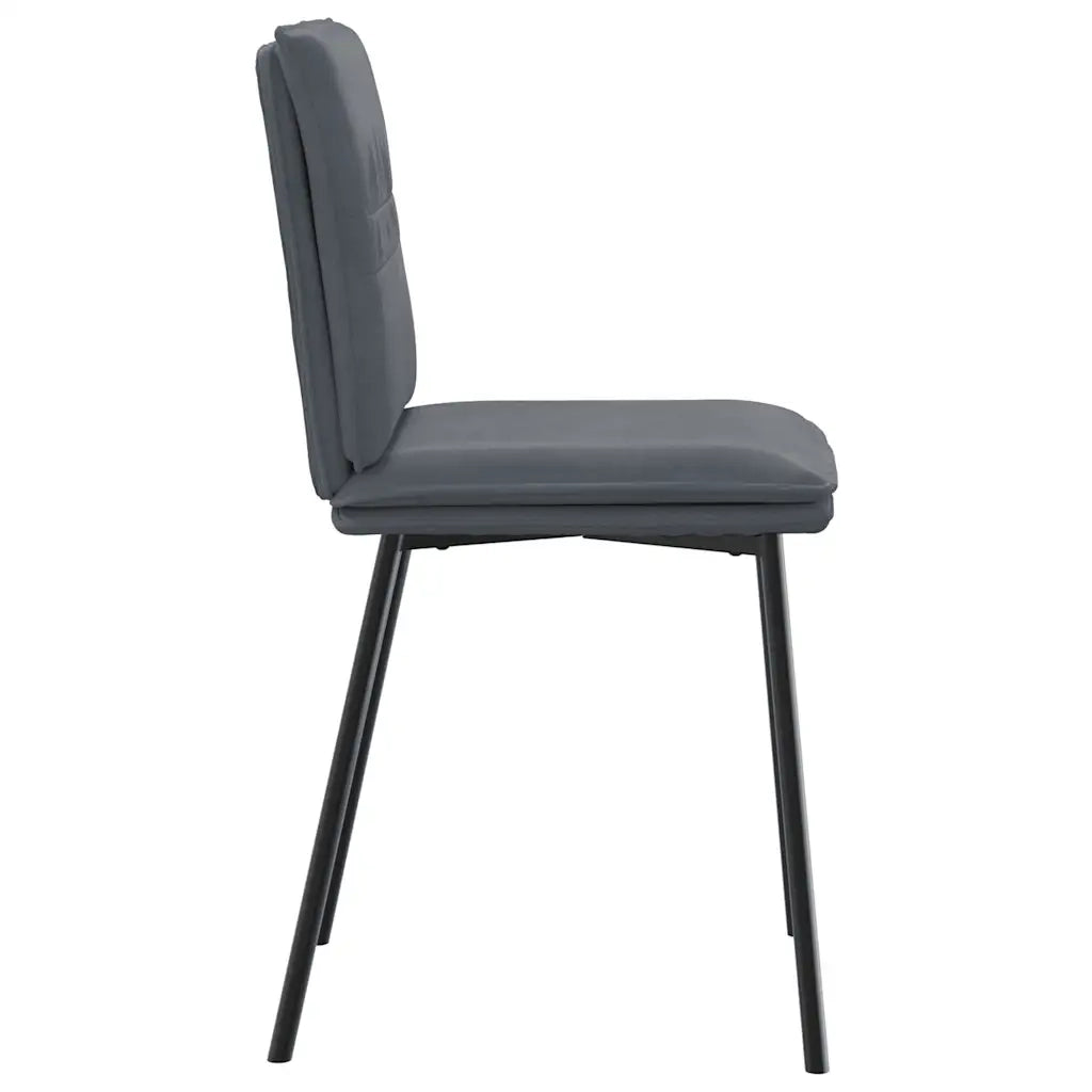 Sedie da Pranzo 6 pz Grigio Scuro in Velluto 3315615