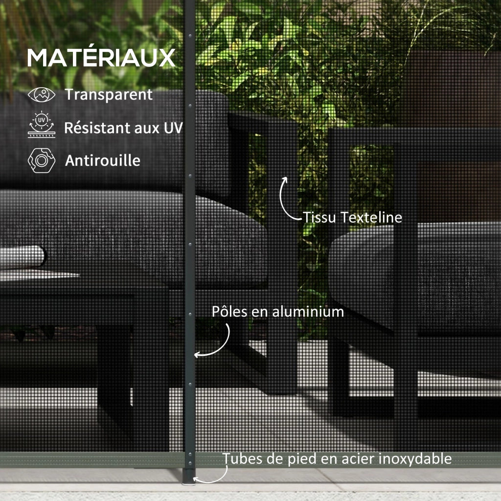 Barriera di sicurezza per piscina a rete ¨C zephmum ¨C 4 pannelli 365x126 cm nero