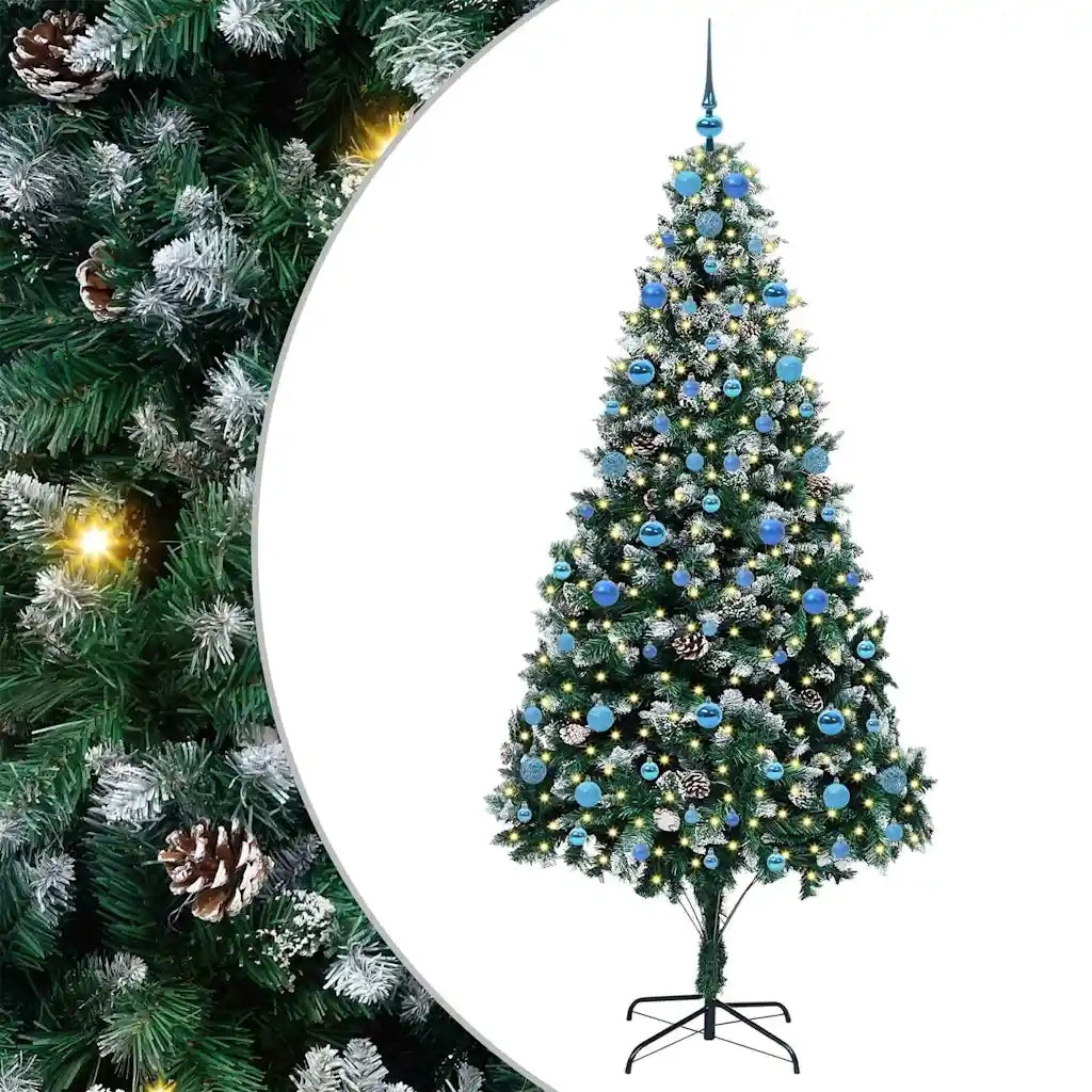 Albero di Natale Artificiale-Albero Natalizio con 300 LED Verde 210 cm 474419