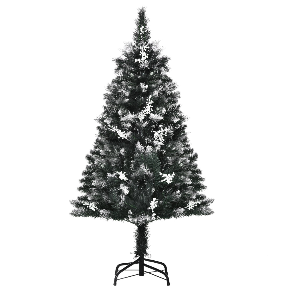 Albero di Natale Artificiale 120 cm ¨C zephmum ¨C Verde, Base in Acciaio Pieghevole