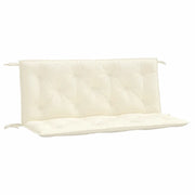 Cuscini Panca Giardino 2 pz | Cuscini per sedie Bianco Crema 120x50x7 Tessuto Oxford