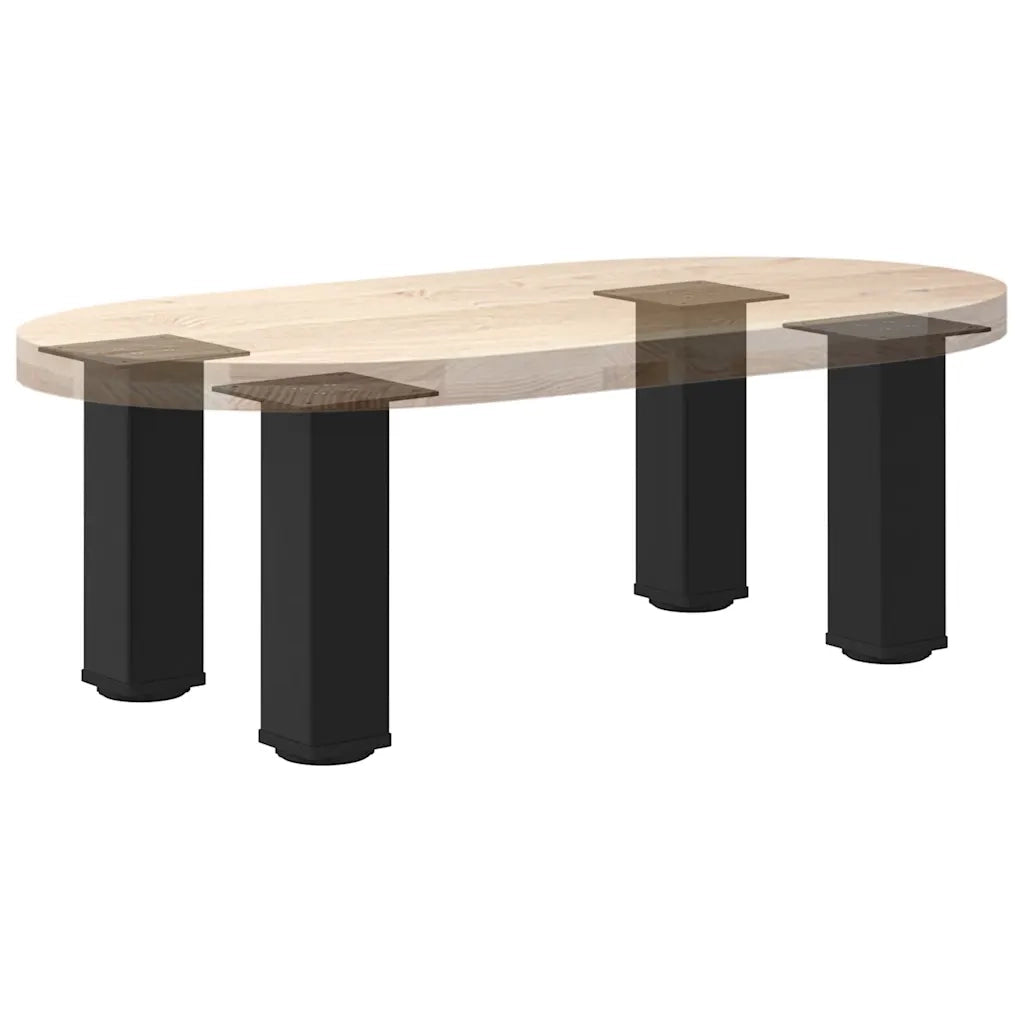 Gambe per Tavolino da Caff¨¨ 4 pz-Set di 4 Gamba per Tavolo Nere 30-32 cm Acciaio