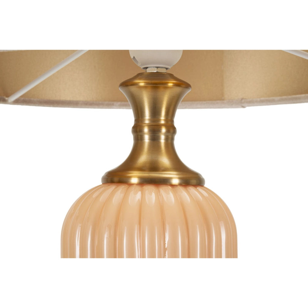 Lampada da Tavolo VKH731, Bianco, Vetro, 64x35,5x35,5 cm