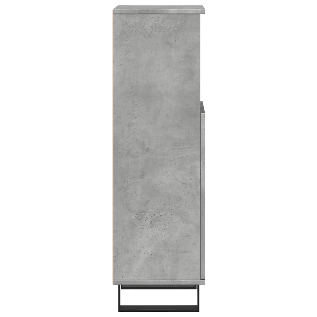 Armadietto da Bagno Grigio Cemento 30x30x100 cm in Truciolato 857210