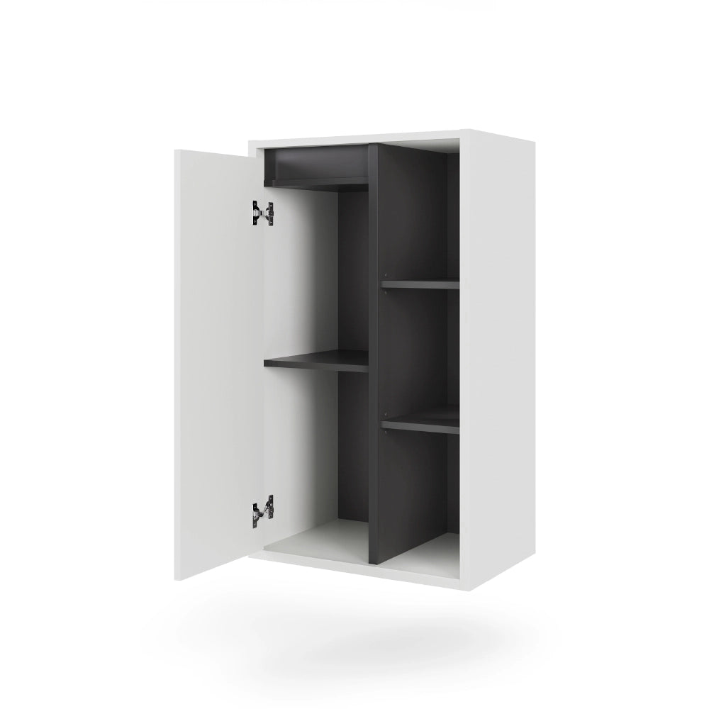 Vicco Mobiletto midi Bianco/Grigio 50 x 86 cm con ripiani aperti