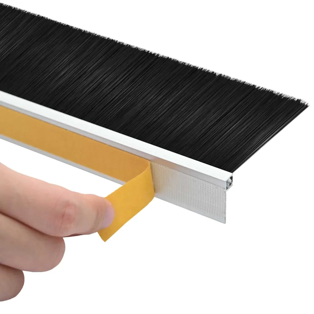 Spazzole per porte autoadesive 2 pz Argento 100 cm CFW7636486