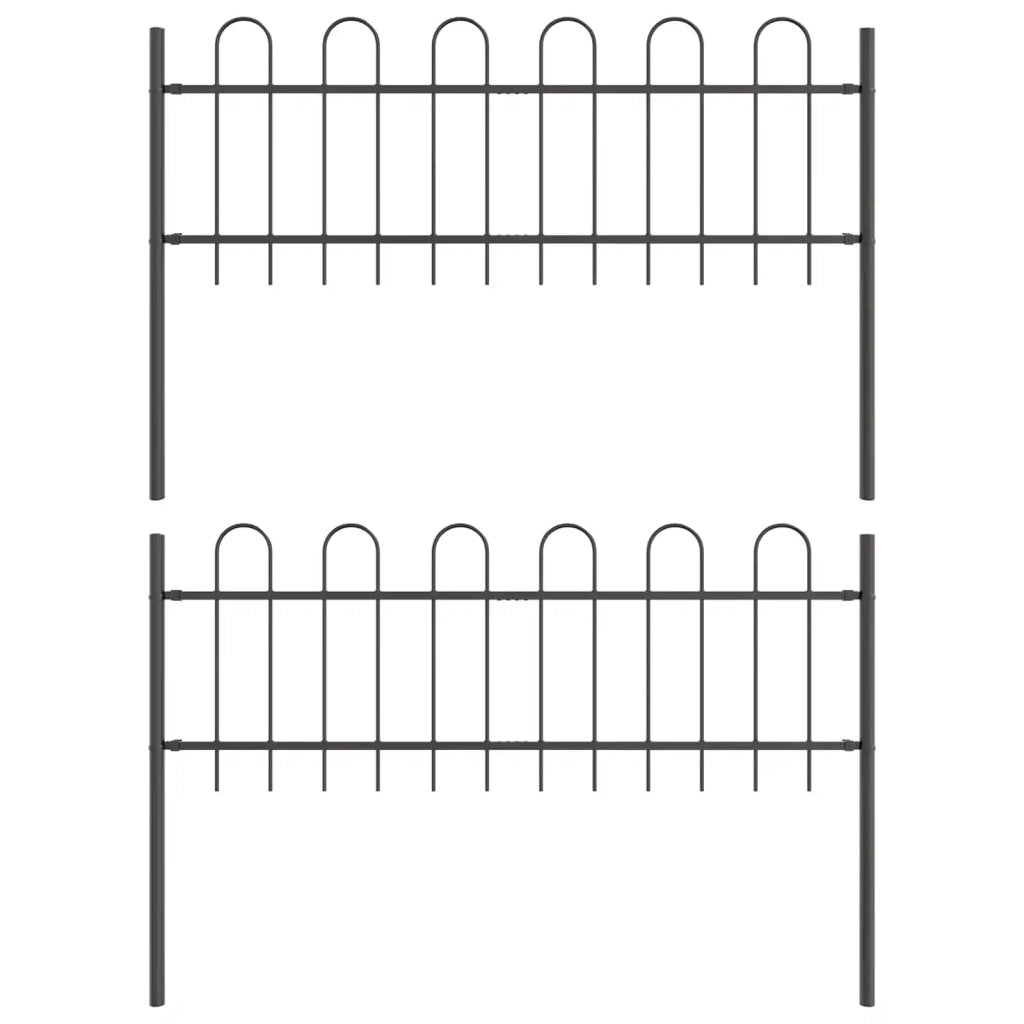 Recinzione per Giardino BOXTEL 2 pz 3,4 x 0,6 m Grigio 3334033