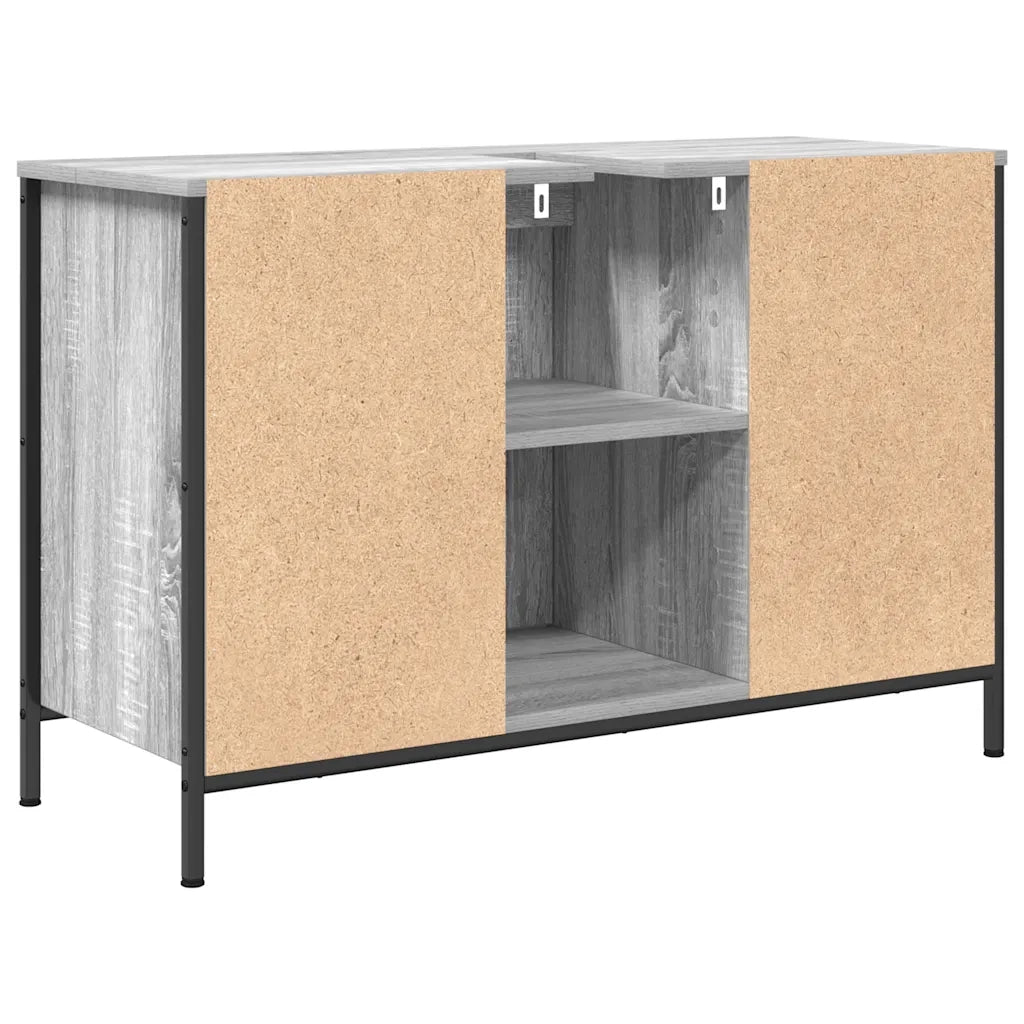 vidaXL Mobile Lavabo con Cassetti Grigio Sonoma 90x34,5x60 cm
