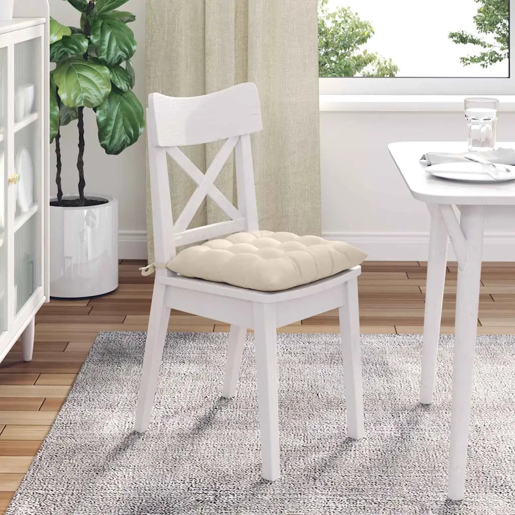 Cuscini per Seduta 4 pcs Beige 40 x 40 x 6 cm Microfibra 42015180