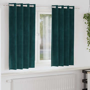 Tende oscuranti 2 pcs Verde Scuro 140 x 175 cm Velluto 4107209