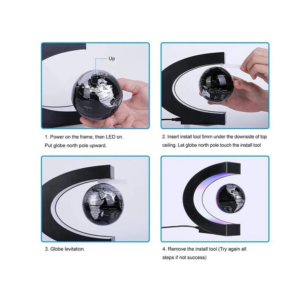 Lampada da tavolo a LED RGB Terra a levitazione magnetica gravitazionale 3D Vola