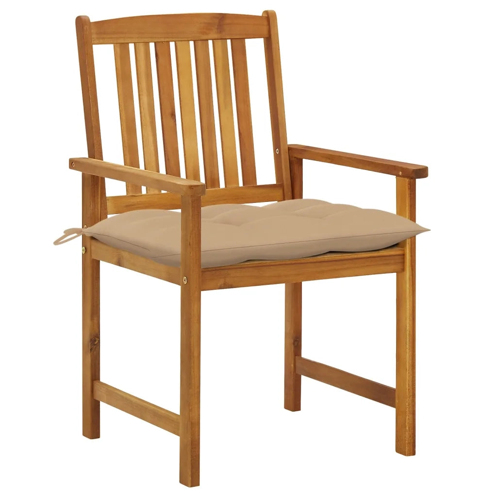 Sedie da Giardino con Cuscini 8 pz in Legno Massello di Acacia 3078196