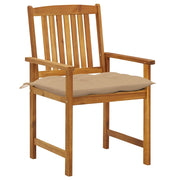 Sedie da Giardino con Cuscini 8 pz in Legno Massello di Acacia 3078196