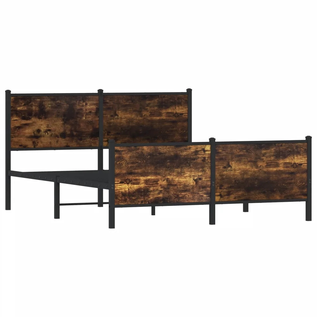 Giroletto senza Materaso in Metallo Rovere Fumo 160x200 cm