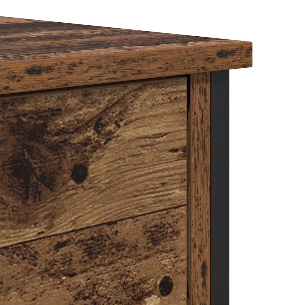 Set di 2 Comodini | Armadio da Notte | Mobiletto da notte Legno vecchio 40 x 42 x 60 cm