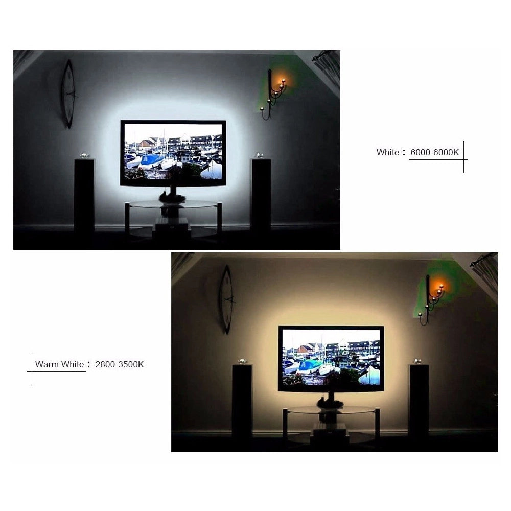 Trade Shop - Strip Led Gialla Striscia 90cm Con Attacco Usb Per Retroilluminazione Televisore -