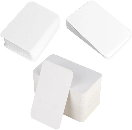 Carte da gioco vuote 200 pezzi - Flashcard A6 - Carte per progetti DIY - Etichettatura - Utilizzo doppio - Peso carta 350g/m²