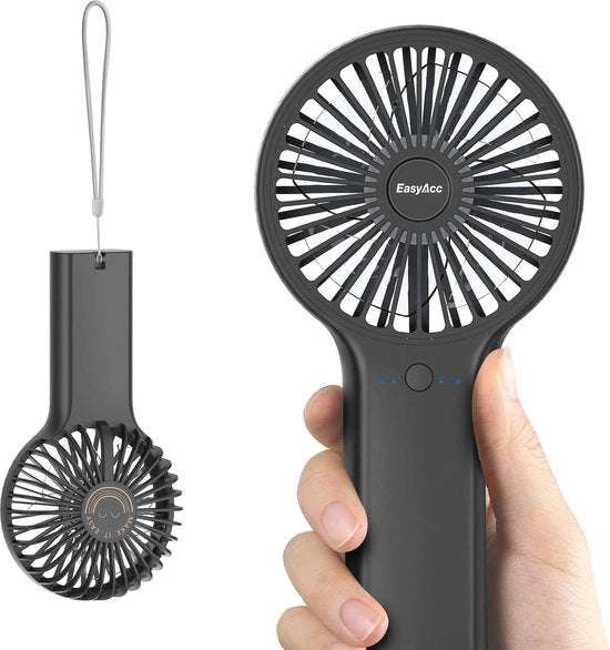 Ventilatore portatile mini con batteria 4000 mAh - USB-C, 4 velocità, fino a 26 ore di raffreddamento