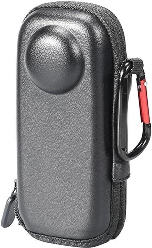 Casco portatile per protezione lenti con chiusura a molla in nero per accessori X4 - scocca protettiva rigida - tasca di stoccaggio portatile