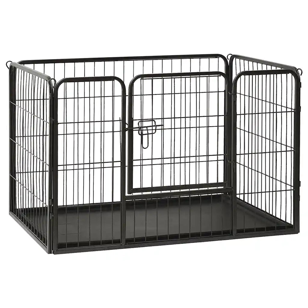 Box per Cuccioli in Acciaio 91,5x59x61 cm cod mxl 69336