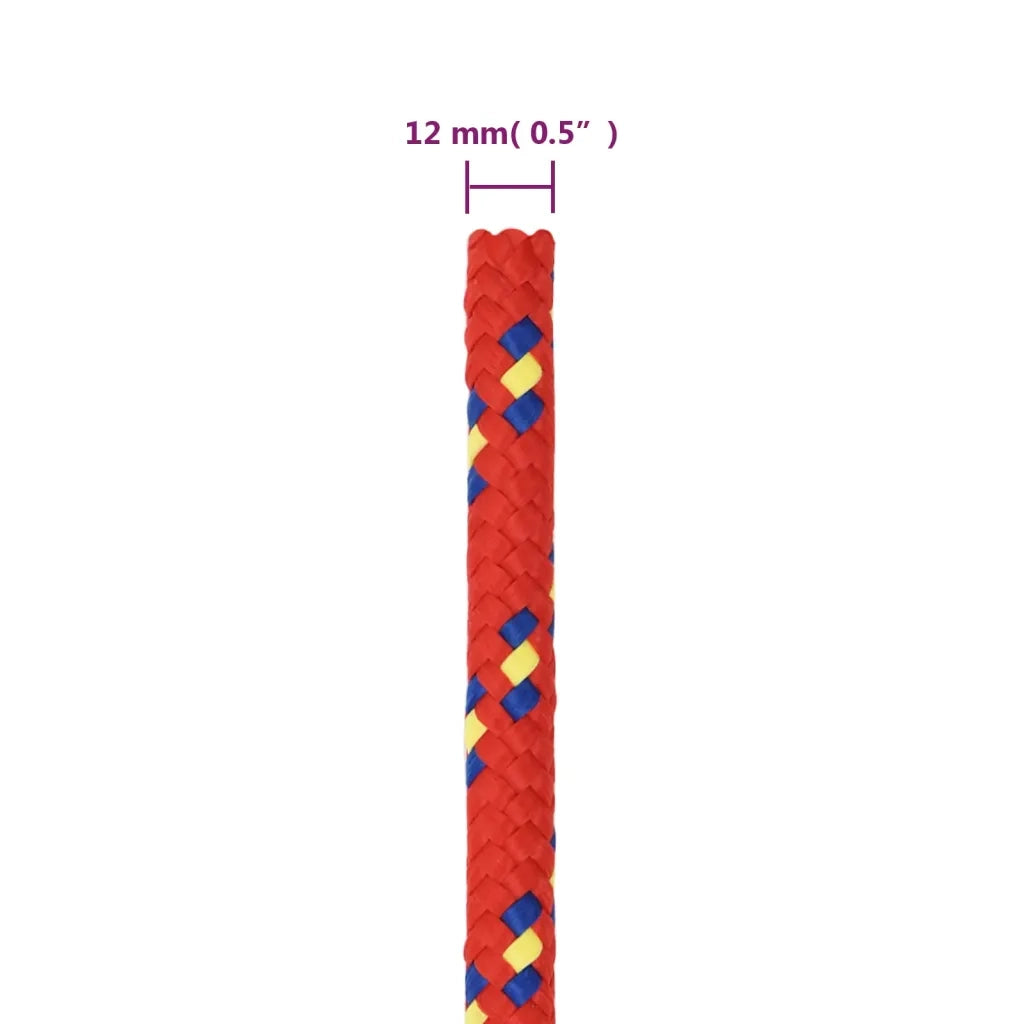 Corda Nautica Rossa 12 mm 25 m in Polipropilene cod mxl 53713