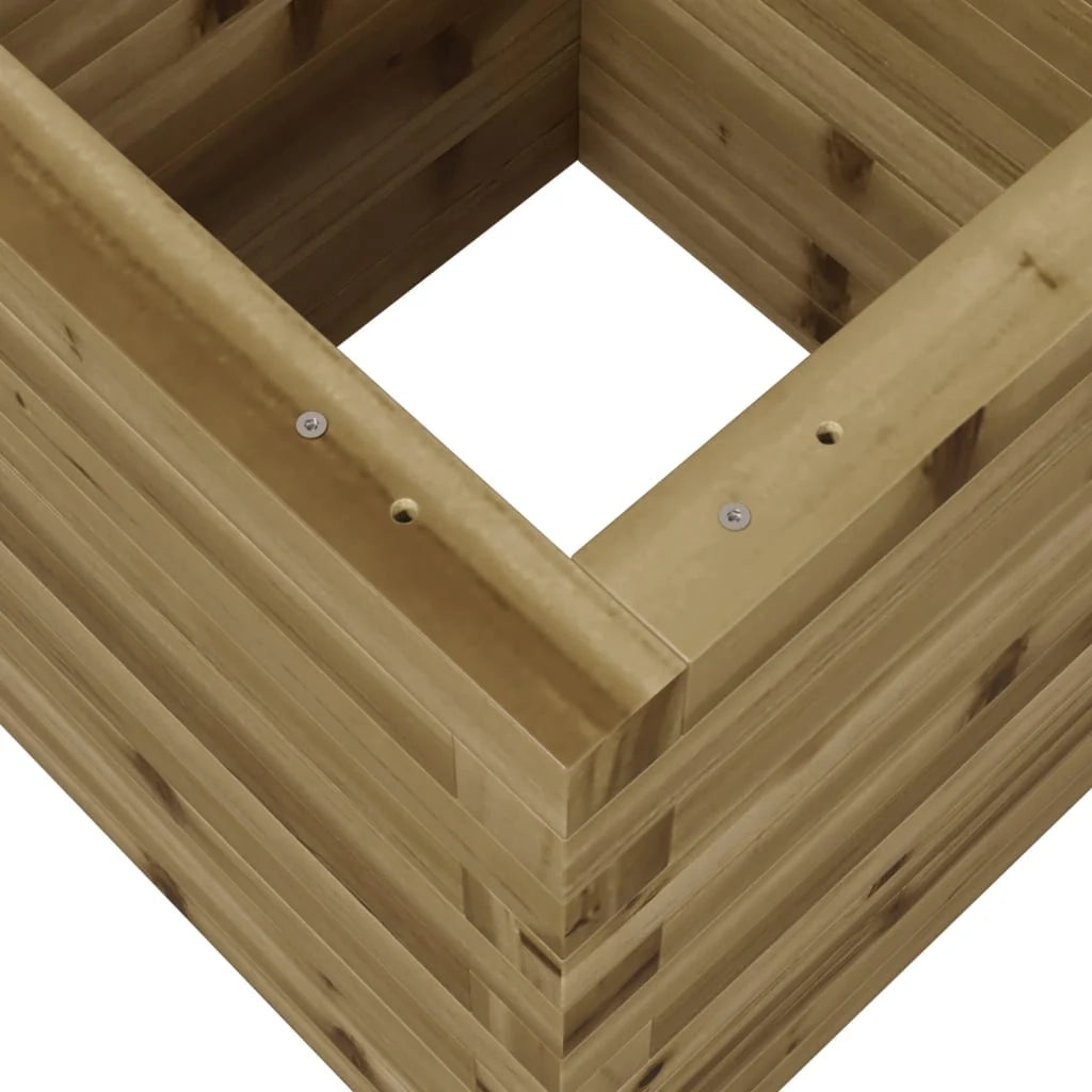 Fioriera rialzata per piante fiori terrazza giardino 40 x 40 x 46 cm legno di pino impregnato marrone 02_0037561