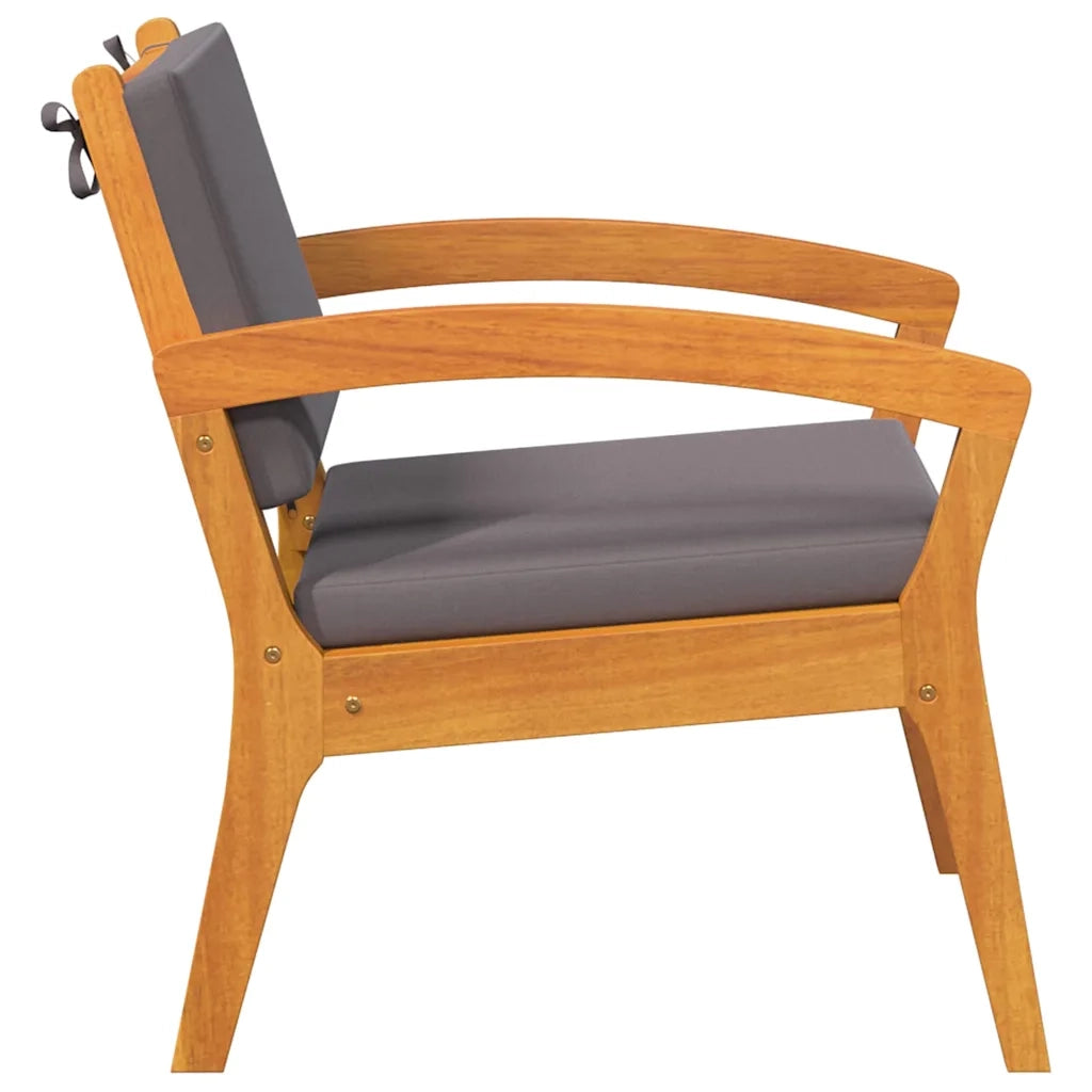 Sedia da Giardino 2 pcs Olio Naturale Legno di Acacia Massello 4106469