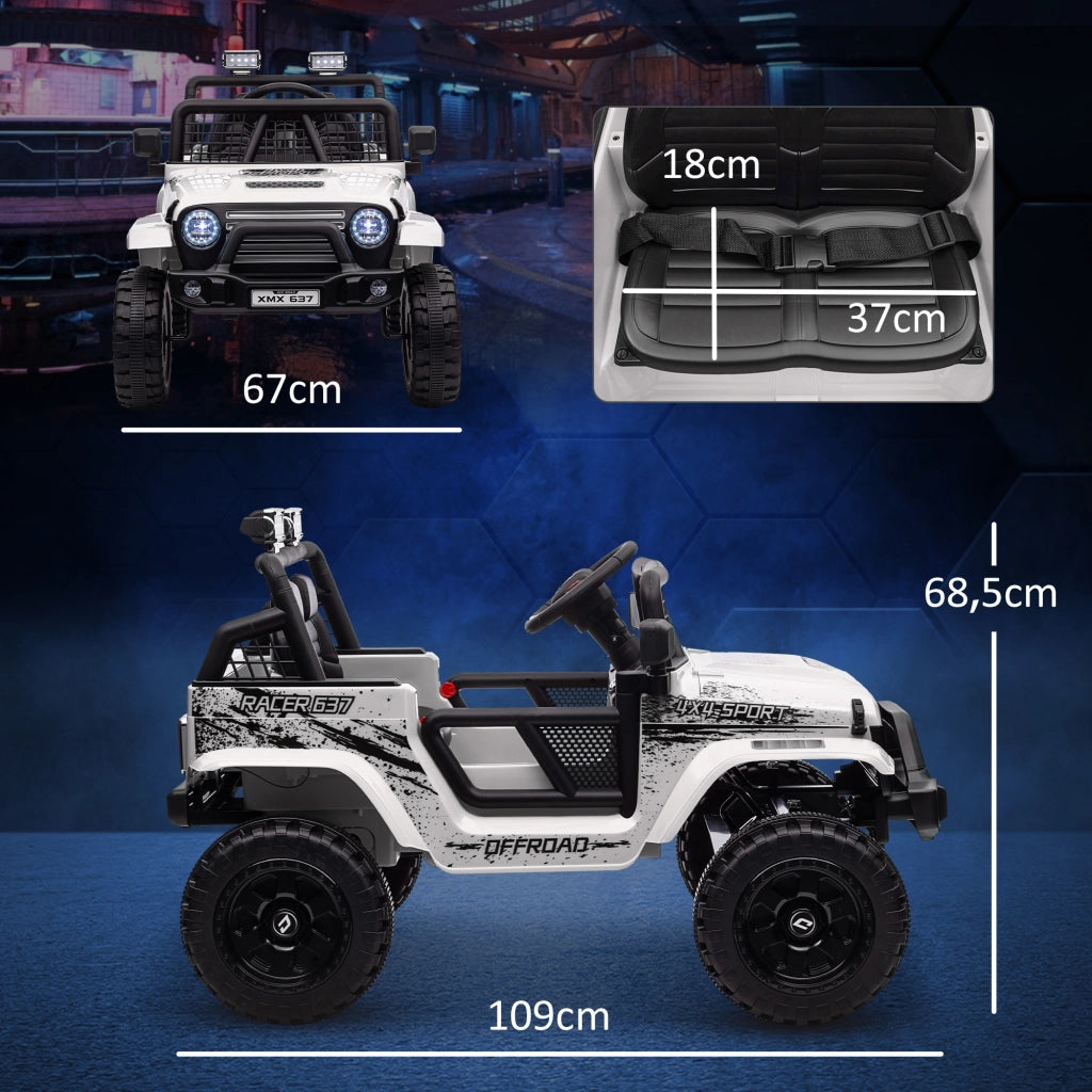 Auto elettrica per bambini ¨C zephmum ¨C Bianco