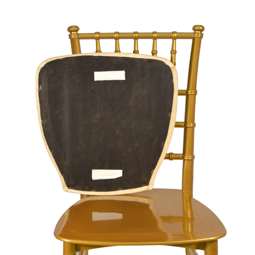 Set da 20 Sedie Chiavarine in Plastica Gialle ottone con cuscino coordinato