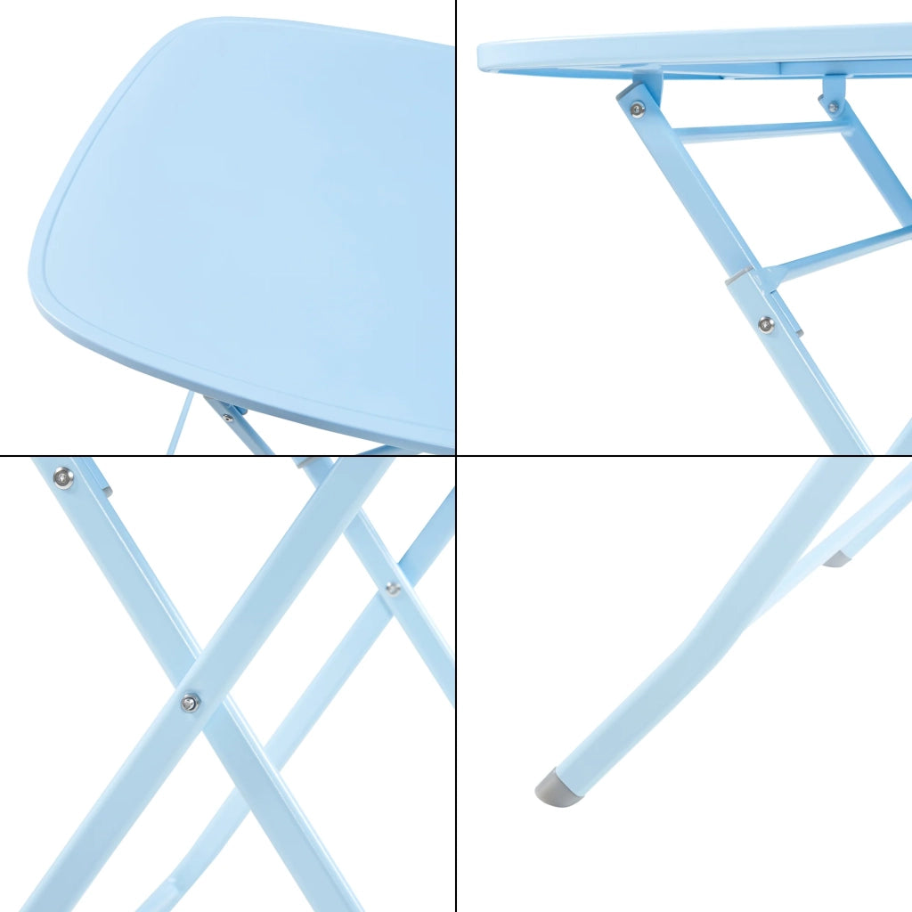 Tavolo da giardino pieghevole 71 x 70 x 70 cm azzurro cielo 03_0011038