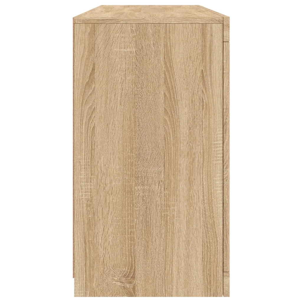 Credenza con Luci LED Rovere Sonoma 142,5x37x67 cm