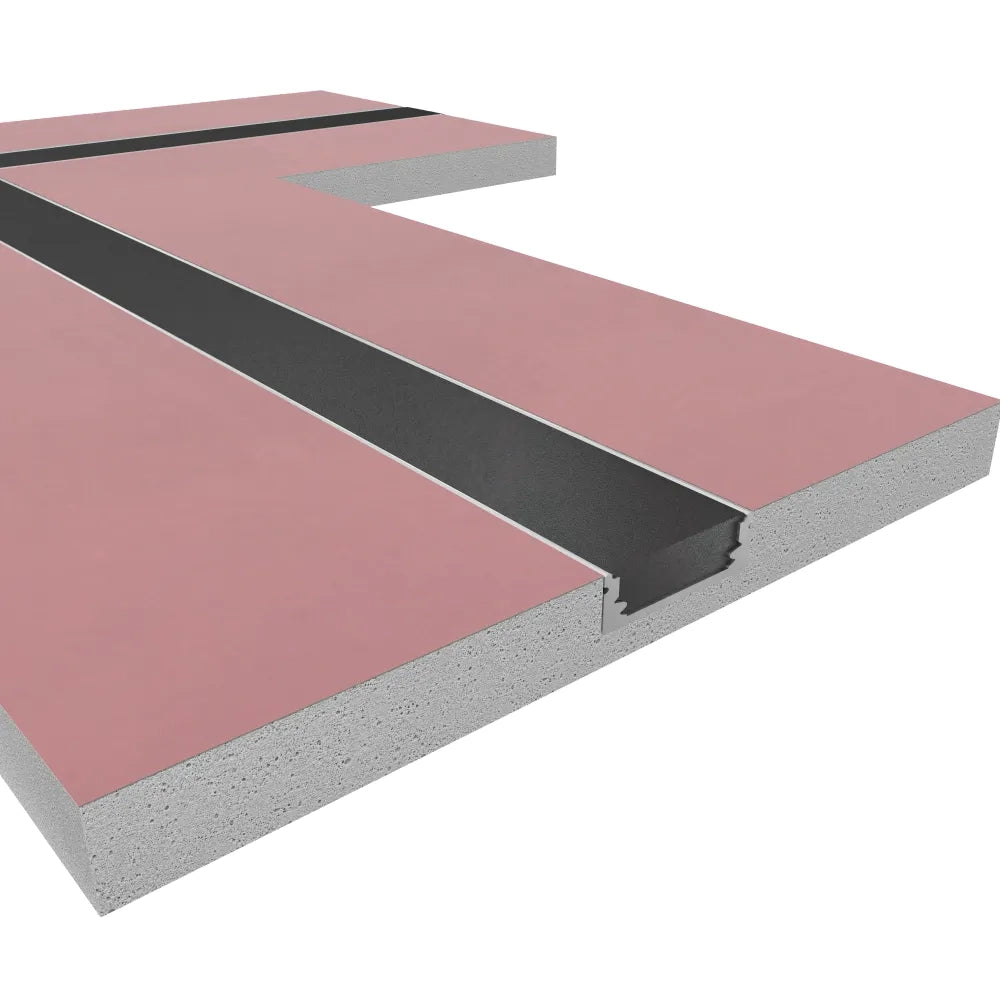 Cartongesso con profilo in alluminio integrato "T" ignifugo