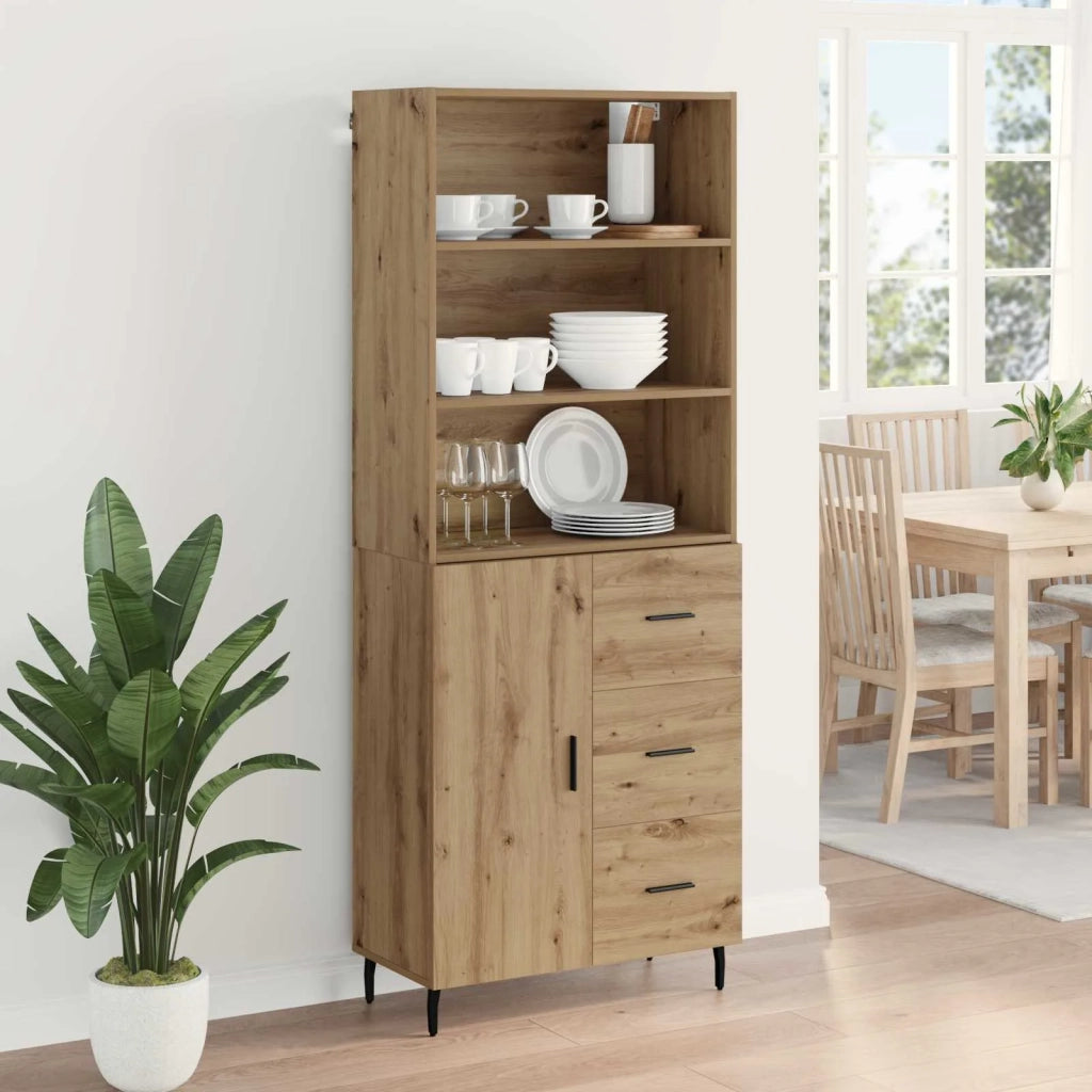 Credenza con cassetto Rovere artigianale 69,5 x 34 x 180 cm