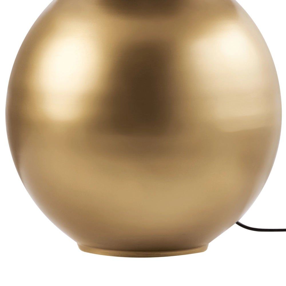Lampada da tavolo moderna con paralume in cotone e lino base singola in ottone Design moderno Soggiorno