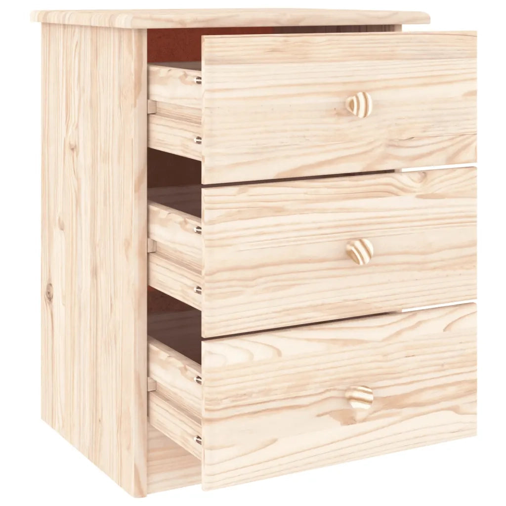 Comodino ALTA 41x35x55,5 cm in Legno Massello di Pino 353917