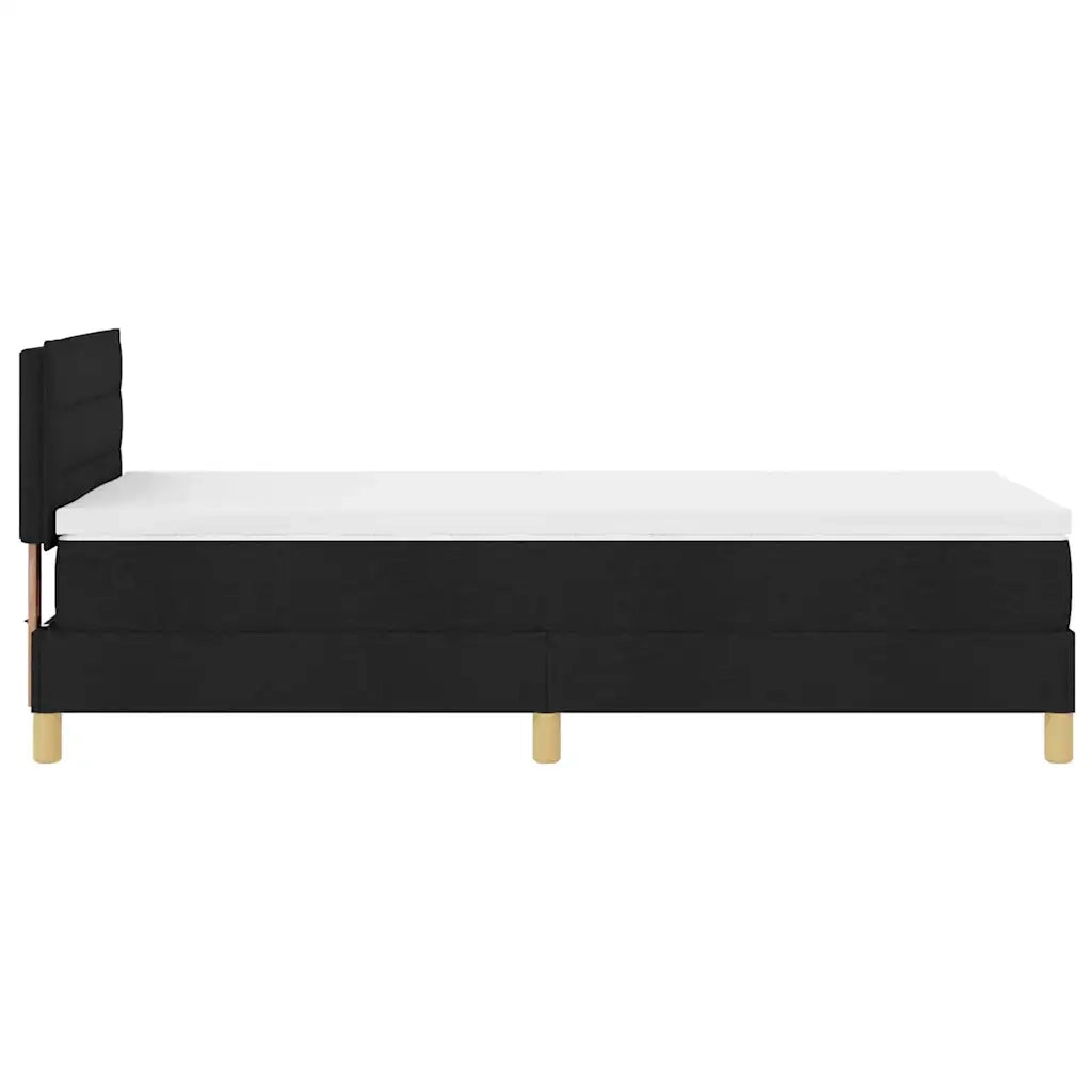 Letto a molle con cuscino con testiera Nero 80 x 200 cm Tessuto 3338799