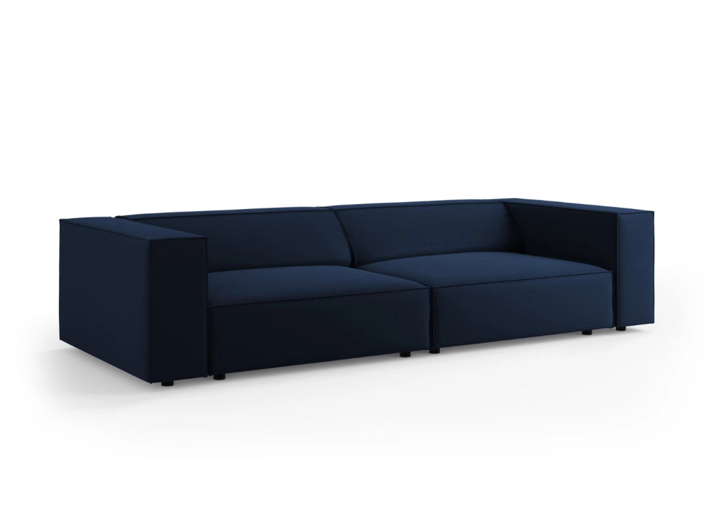 Cosmopolitan Design - Divano "Arendal" 4 posti in velluto blu reale 