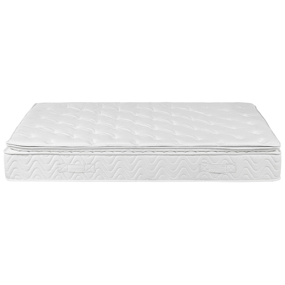 Materasso matrimoniale rigido con molle insacchettate tessuto in bambù 180 x 200 cm 7 zone di rigidità Rivestimento sfoderabile medio rigido