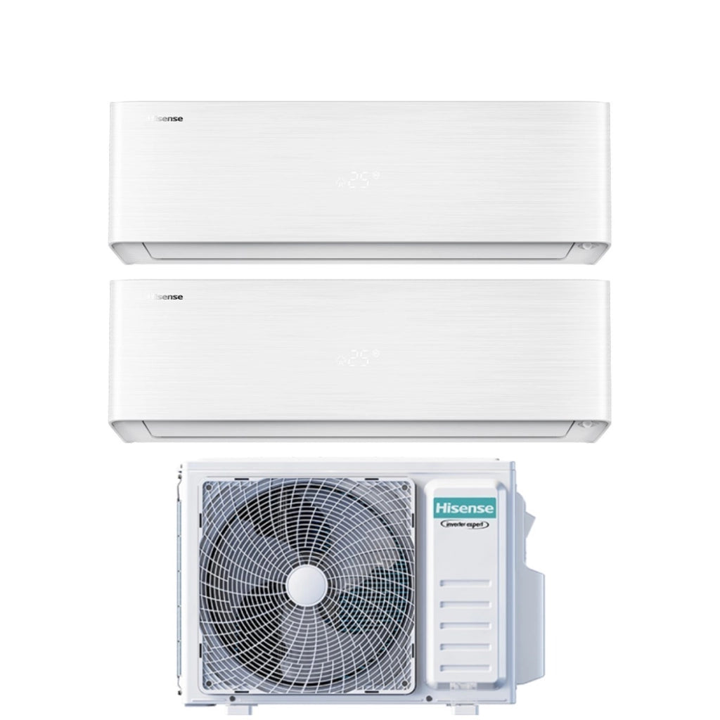 Condizionatore Dual Split Hisense Energy Pro X 9+18 con 3AMW52U4RJC R-32 Wi-Fi Integrato