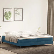 Letto a Molle senza Materasso Blu Scuro 200x220 cm in Velluto 3315895
